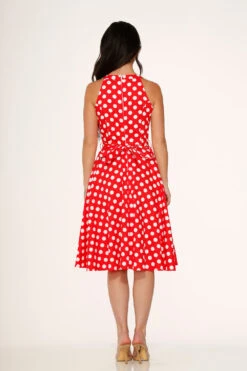 Red Polka Dot Swing Dress -ModCloth 21924 Red White Polka Dot Dress 10