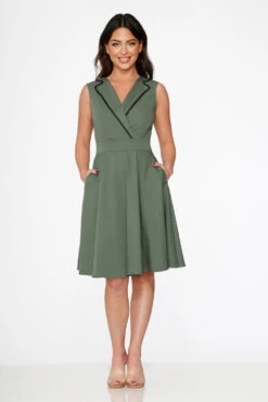 Olive Jenny Swing Dress -ModCloth 21954 Green Swing Dress 2