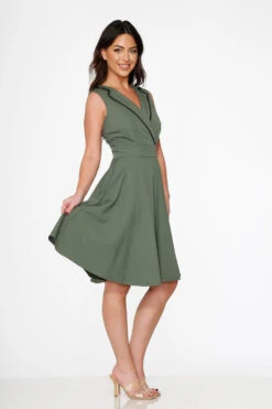 Olive Jenny Swing Dress -ModCloth 21954 Green Swing Dress 8