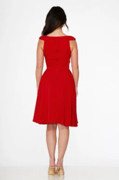 Orchid Bloom Red Midi Swing Dress – Elegant Sleeveless Fit & Flare with Pockets 15 Orchid Bloom Red Midi Swing Dress – Elegant Sleeveless Fit & Flare with Pockets -ModCloth 22032 Red Swing Dress 18