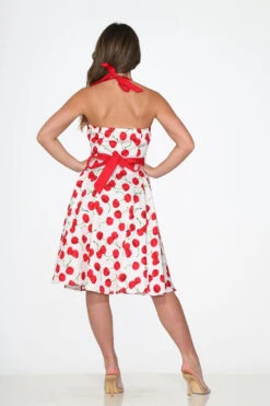 White Red Cherry Halter Swing Dress 14 White Red Cherry Halter Swing Dress -ModCloth 22111 White Red Cherry Halter Dress 15