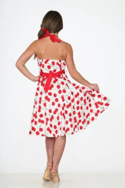 White Red Cherry Halter Swing Dress 15 White Red Cherry Halter Swing Dress -ModCloth 22111 White Red Cherry Halter Dress 17