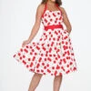 White Red Cherry Halter Swing Dress 1 White Red Cherry Halter Swing Dress -ModCloth 22111 White Red Cherry Halter Dress 5