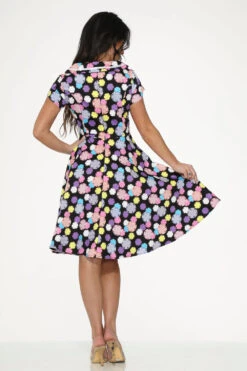 Black & Purple Swing Dress 12 Black & Purple Swing Dress -ModCloth 22150 Black Purple Circle Dress 16