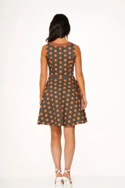 Orange Polka Dot Swing Mini Dress 10 Orange Polka Dot Swing Mini Dress -ModCloth 22960 Orange Stripe Mini Dress 12