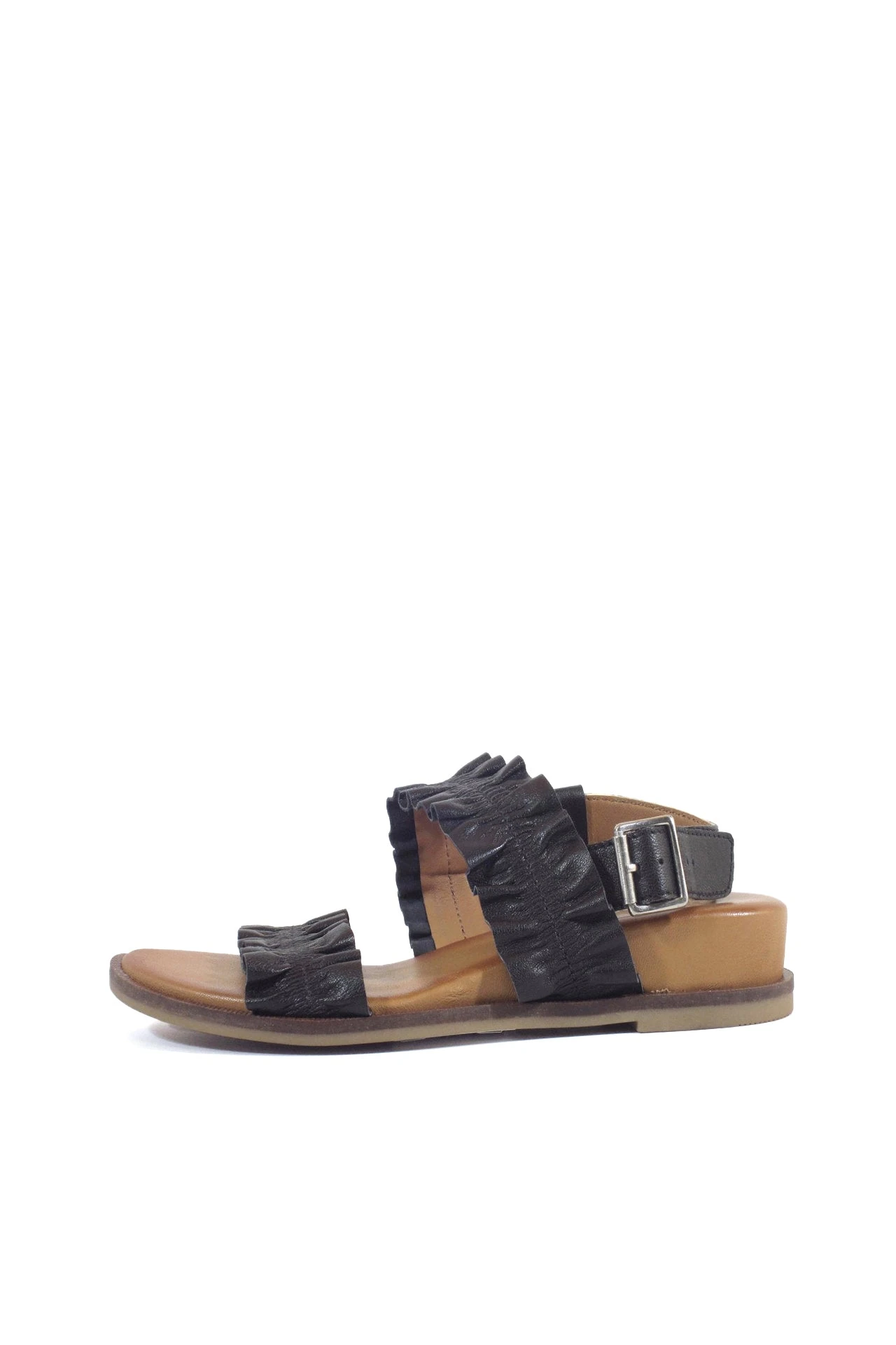 Roche Ruched Leather Sandals 7 Roche Ruched Leather Sandals - Image 5