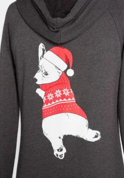 Christmas Corgi Zip-Up Hoodie -ModCloth 23211b6cb2961892e258a3431943d243