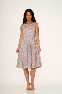 Pink Daisy Floral Swing Dress -ModCloth 23241 Pink Daisy Floral Dress 5