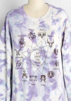 Tell Me Your Sign Graphic Tie-Dye Sweatshirt -ModCloth 2341551bcbc418738e24a1275062cce6