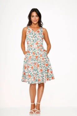 Pink Floral Swing Dress -ModCloth 23870PinkFloralSwingDress 1