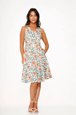 Pink Floral Swing Dress -ModCloth 23870 Pink Floral Swing Dress 4