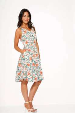 Pink Floral Swing Dress -ModCloth 23870 Pink Floral Swing Dress 8