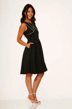 Black & White Piping Swing Dress 12 Black & White Piping Swing Dress -ModCloth 24230 Black White Piping Swing Dress 7