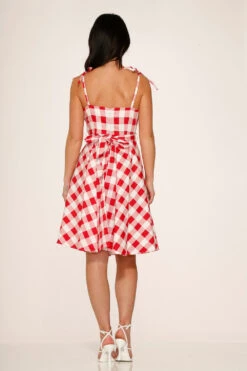 Red & White Picnic Swing Dress -ModCloth 24360 Picnic Swing Dress White Red 16