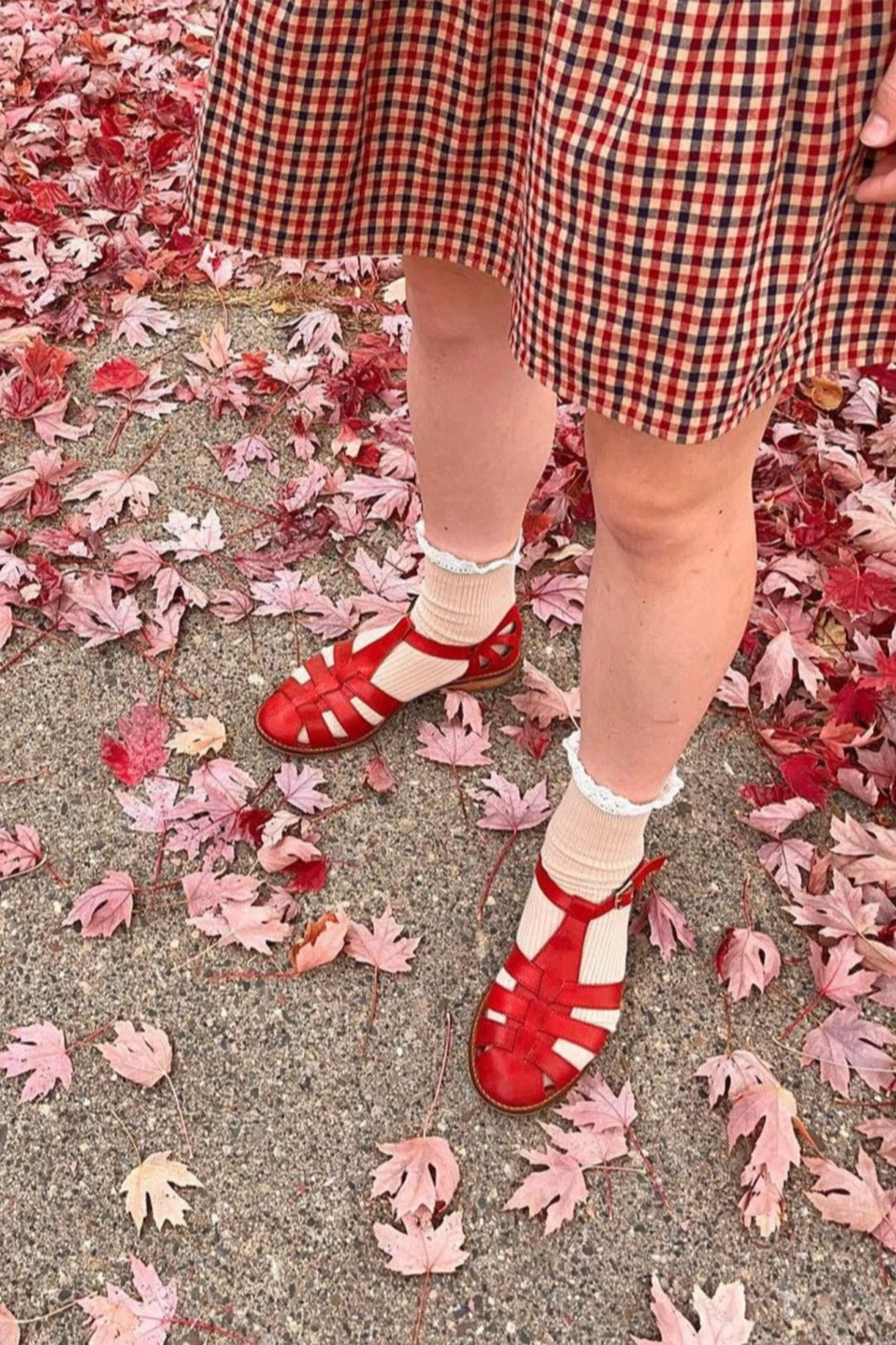 Chelsea Crew Carina White Leather T-Strap Fisherman Flats - Cage Toe Low Heel 4 Chelsea Crew Carina White Leather T-Strap Fisherman Flats - Cage Toe Low Heel - Image 2