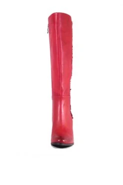 Geller Black Leather Floral Lace Back Tall Boots – 3-Inch Heel Chic Zip-Up Footwear -ModCloth 3 5ca77f41 6de6 4e14 8a9c 581f9c302f32