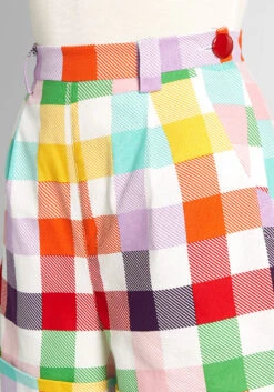 Collectif Rainbow Gingham High-Waisted Shorts – Vintage Picnic Party Style with Foldover Cuffs 9 Collectif Rainbow Gingham High-Waisted Shorts – Vintage Picnic Party Style with Foldover Cuffs -ModCloth 3af31bc733b4c5dff87f645e5b5ae222