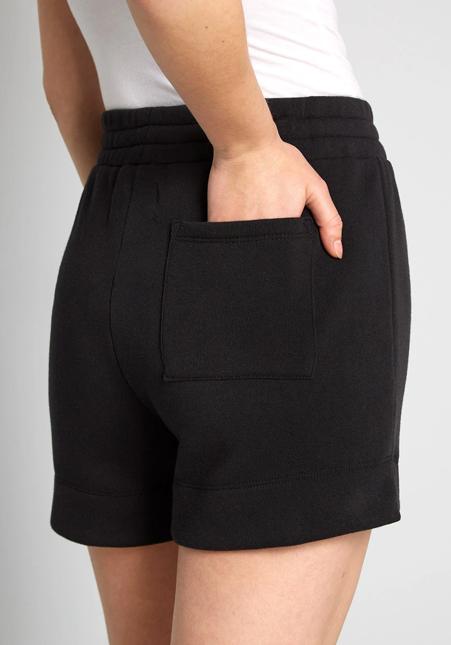 ModCloth x CAMP Collection Black Retro Gym Generation Shorts – Vintage Inspired Cotton Knit Lounge Shorts 5 ModCloth x CAMP Collection Black Retro Gym Generation Shorts – Vintage Inspired Cotton Knit Lounge Shorts - Image 3