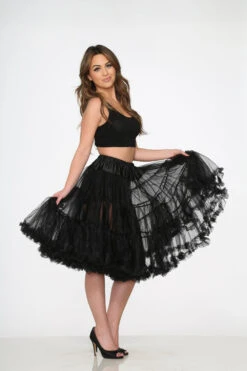 Orchid Bloom Classic Black 25-Inch Layered Tulle Petticoat – Vintage Volume Underskirt 12 Orchid Bloom Classic Black 25-Inch Layered Tulle Petticoat – Vintage Volume Underskirt -ModCloth 49060 Black Petticoat 27 Inches 16