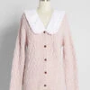ModCloth Pursuing What's Precious Blush Cable Knit Cardigan - Removable Ruffle Collar Vintage Style 1 ModCloth Pursuing What's Precious Blush Cable Knit Cardigan - Removable Ruffle Collar Vintage Style -ModCloth 4abfc100091e4cc3461f598bda14904c
