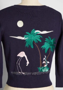 Collectif Navy Blue Tropical Flamingo Embroidered Cardigan – Vintage Inspired 3/4 Sleeve Knit 7 Collectif Navy Blue Tropical Flamingo Embroidered Cardigan – Vintage Inspired 3/4 Sleeve Knit -ModCloth 510c21b2a2a5e9eec57d397c43b4afa7