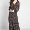 ModCloth Windswept Off My Feet Black Floral Maxi Dress – Retro Long Sleeve Button-Front Dress -ModCloth 9f42257d38065b0ebd096ef578da84b3