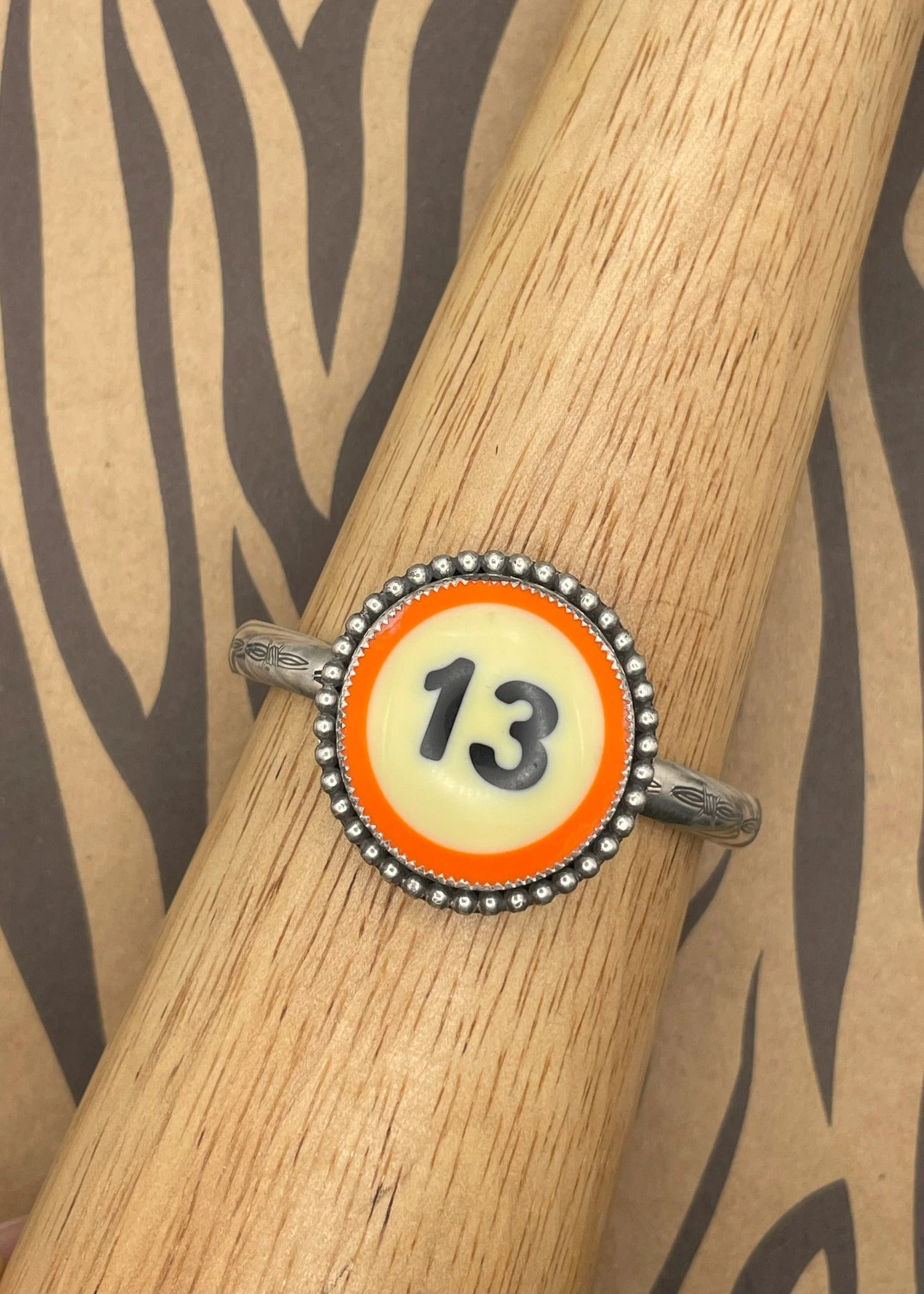 Billiard Ball #13 Cuff Bracelet 3 Billiard Ball #13 Cuff Bracelet