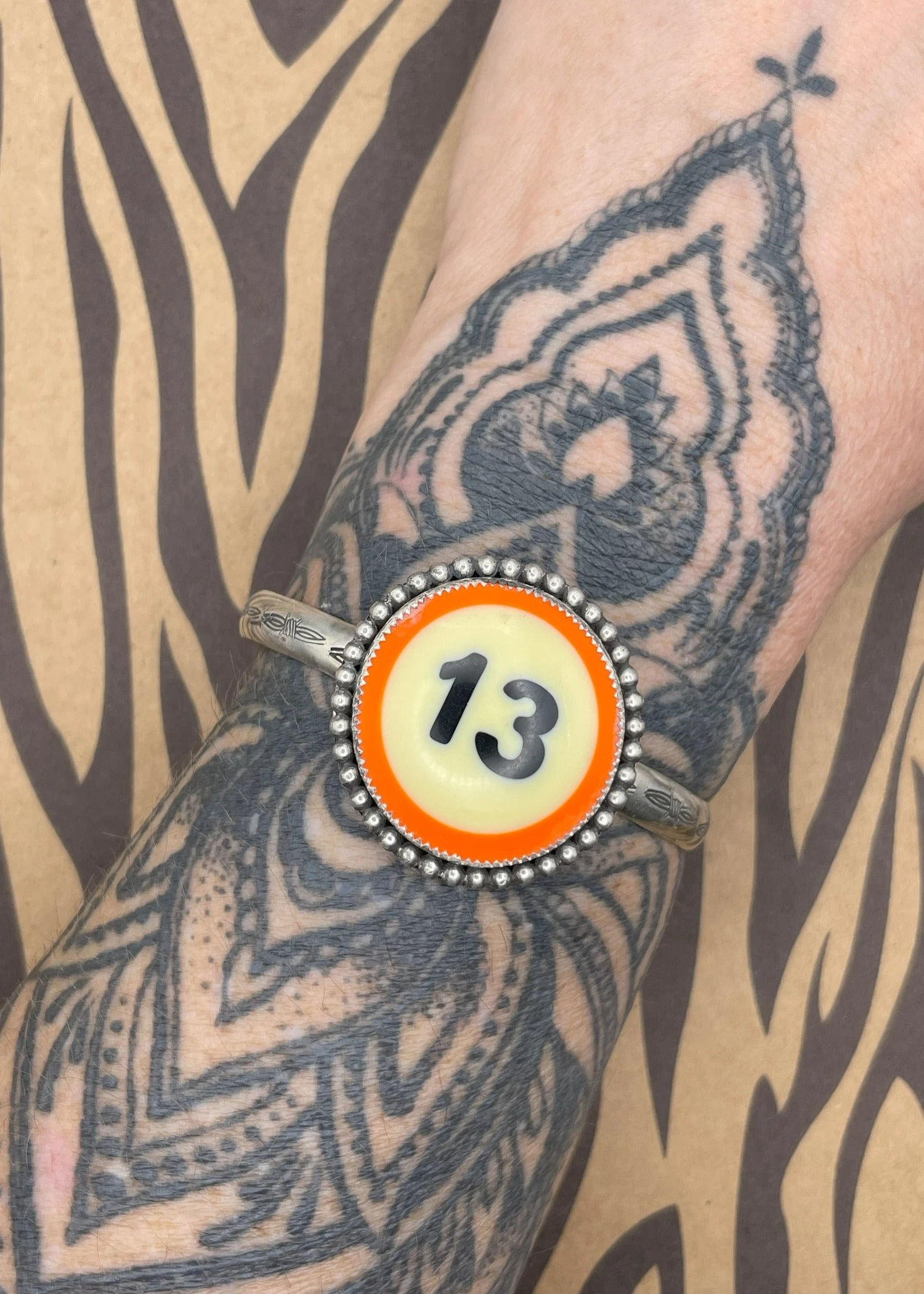 Billiard Ball #13 Cuff Bracelet 4 Billiard Ball #13 Cuff Bracelet - Image 2