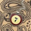 Billiard Ball #7 Heart Pendant Necklace 2 Billiard Ball #7 Heart Pendant Necklace -ModCloth BB736PND MAROON 1