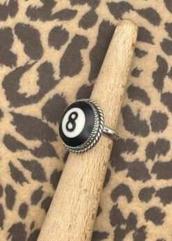 Billiard 8-Ball Sterling Silver Ring 7 Billiard 8-Ball Sterling Silver Ring -ModCloth BB831RNG BLK 2