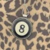 Billiard 8-Ball Black Pendant Necklace