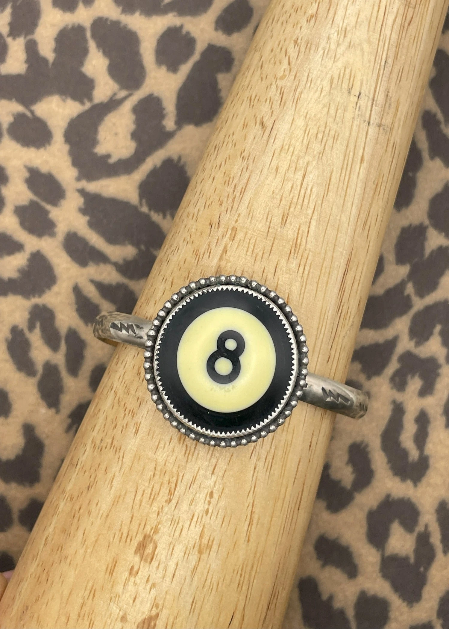 Billiard 8-Ball Black Cuff Bracelet 3 Billiard 8-Ball Black Cuff Bracelet