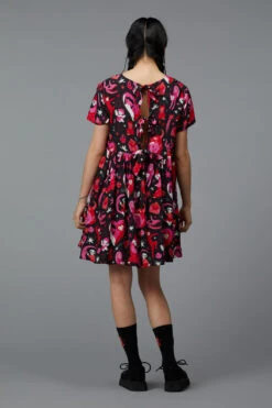 Black Friday Devil Dance Mini Dress - Gothic Print Fit & Flare Party Dress -ModCloth BGFV015105 001 2