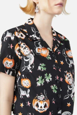 Pumpkin Patch Kitty Blouse -ModCloth BGFY084 001 05