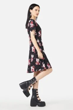 Black Friday 'Sew Much Fun' Black Graphic Midi Dress – Relaxed Fit with Pockets -ModCloth BGFY267 001 12