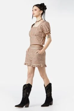Saloon Gingham Shorts -ModCloth BGFZ010 471 13
