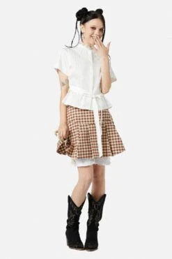 Sunset Lace Trim Blouse 8 Sunset Lace Trim Blouse -ModCloth BGFZ017 020 1