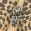White Buffalo Turquoise Ring -ModCloth BUFF54RNG BLACKWHITE 1