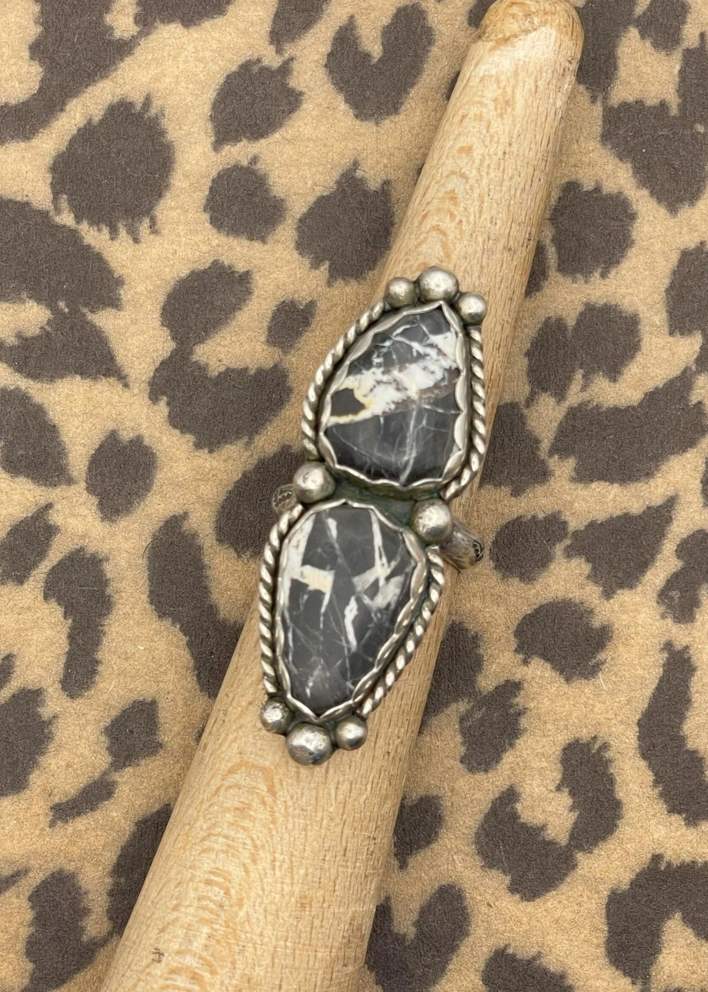 White Buffalo Turquoise Ring 3 White Buffalo Turquoise Ring