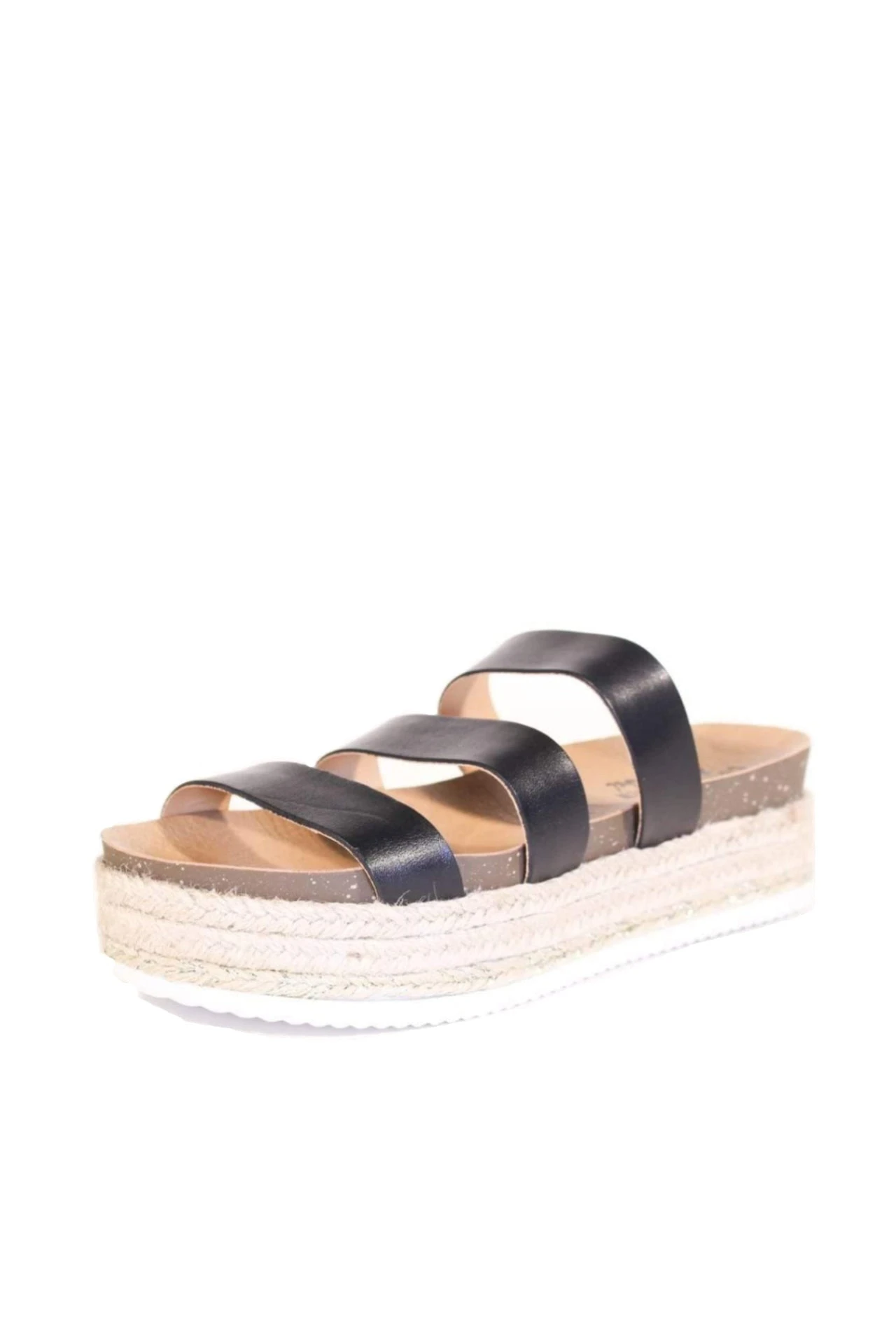 Chelsea Crew Costa Leather Platform Slides – Cork Flatform Tri-Strap Sandals 7 Chelsea Crew Costa Leather Platform Slides – Cork Flatform Tri-Strap Sandals - Image 5