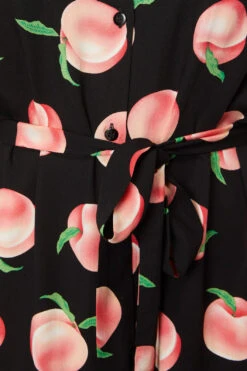Peachy All-Over Print Viscose Shirt Dress – Oversized Midi with Waist Tie 11 Peachy All-Over Print Viscose Shirt Dress – Oversized Midi with Waist Tie -ModCloth DGFT046305 001 8
