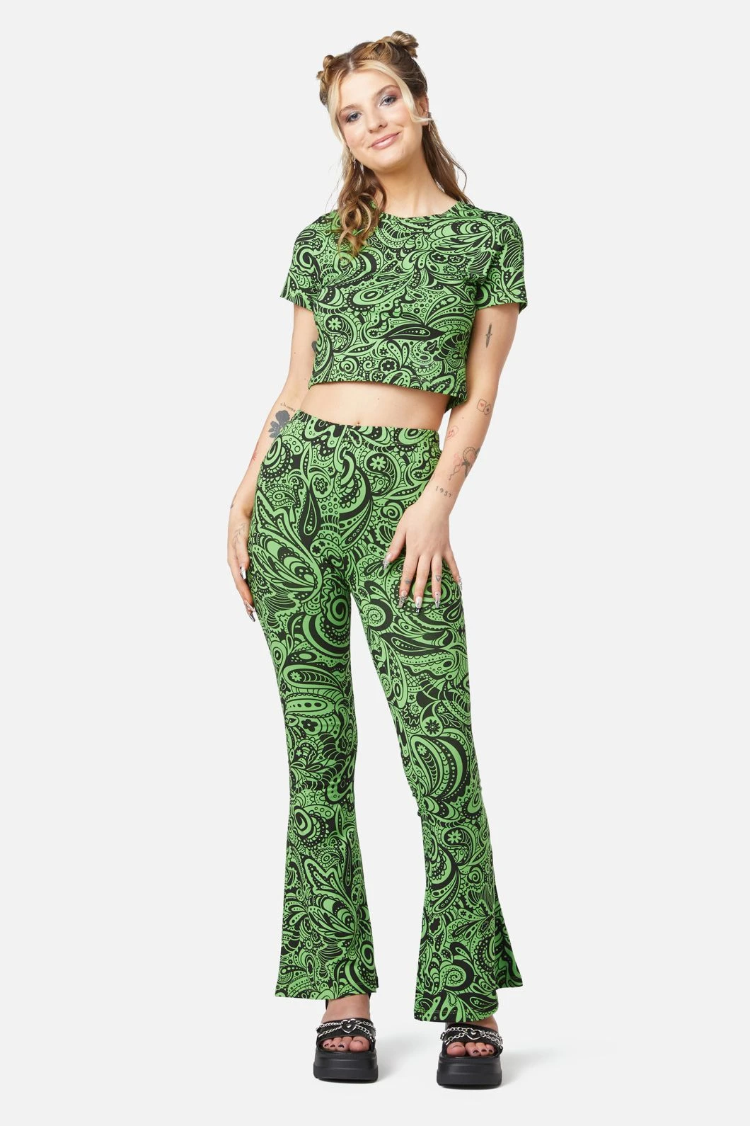 Acid Paisley Jersey Flares 4 Acid Paisley Jersey Flares - Image 2