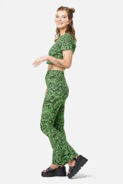 Acid Paisley Jersey Flares 8 Acid Paisley Jersey Flares -ModCloth DGFU219 984 3