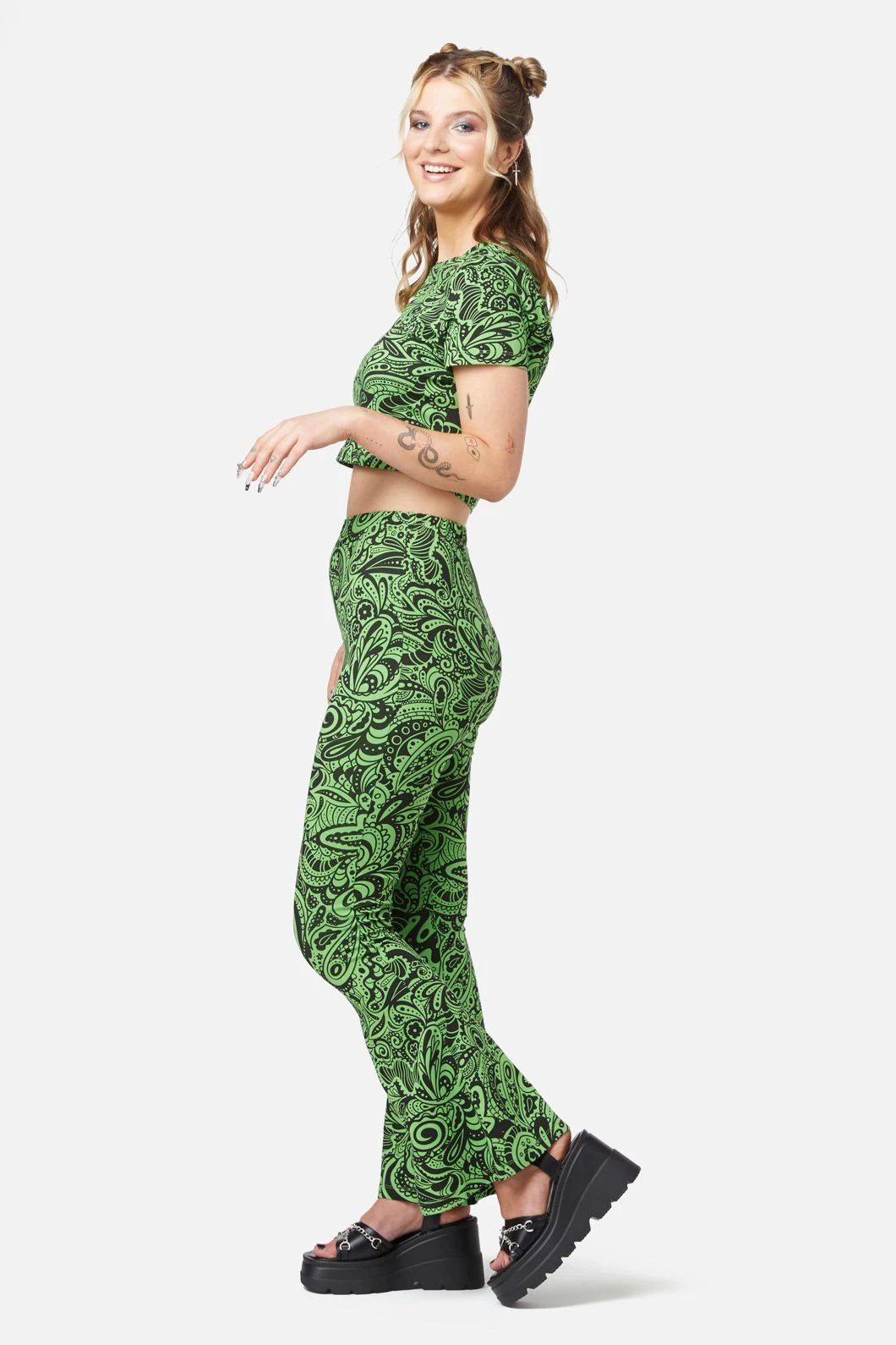 Acid Paisley Jersey Flares 5 Acid Paisley Jersey Flares - Image 3