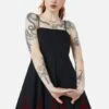 Hail Lilith Flocked Hem Bustier Dress -ModCloth DGFW287 001 1