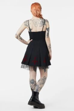 Dangerfield Hail Lilith Black Flocked Hem Tulle Bustier Dress -ModCloth DGFW287 001 4