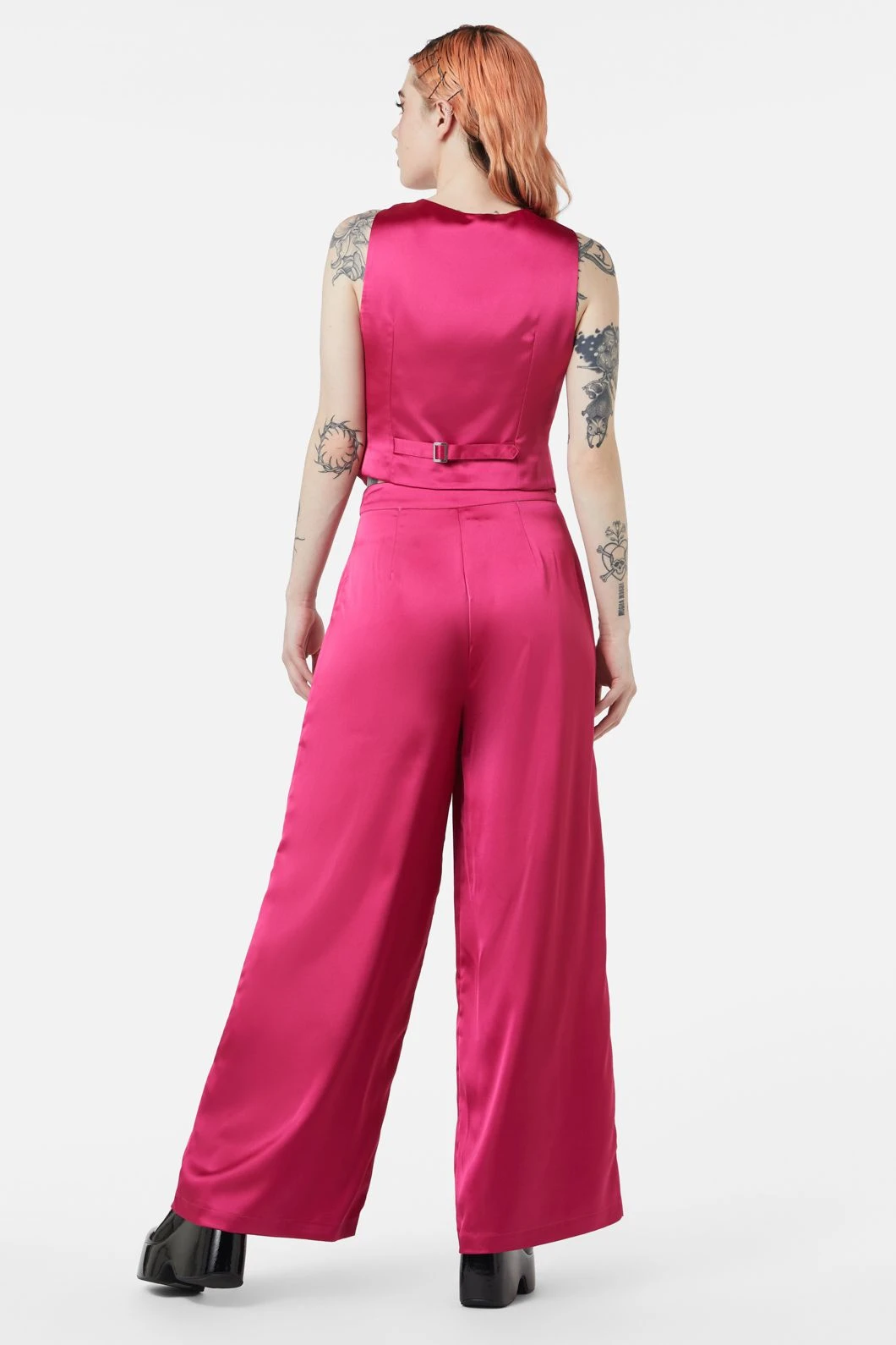 Dangerfield Black Satin Call Me Pant - Sleek Straight-Leg Elegant Trousers 11 Dangerfield Black Satin Call Me Pant - Sleek Straight-Leg Elegant Trousers - Image 9