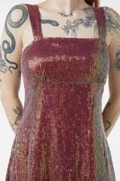 Dangerfield Gloria Raspberry Sequin Midi Dress – Sparkle Side Slit Evening Dress 17 Dangerfield Gloria Raspberry Sequin Midi Dress – Sparkle Side Slit Evening Dress -ModCloth DGFW387 449 6
