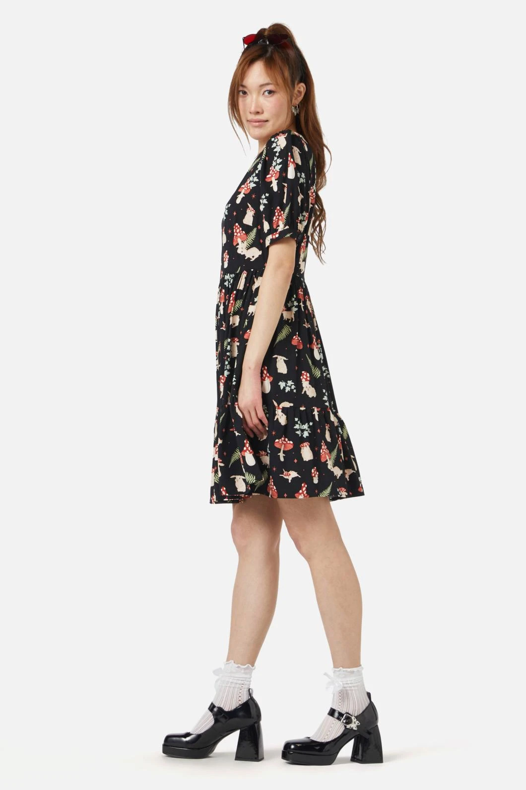 Harmony Multi-Color Floral Print V-Neck Button-Down Fit & Flare Dress 10 Harmony Multi-Color Floral Print V-Neck Button-Down Fit & Flare Dress - Image 8