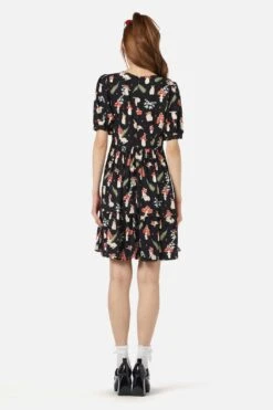 Harmony Multi-Color Floral Print V-Neck Button-Down Fit & Flare Dress 21 Harmony Multi-Color Floral Print V-Neck Button-Down Fit & Flare Dress -ModCloth DGFY243 001 3